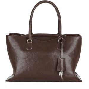 OSOI Brown Leather Shell Brit Bag - Brand new!